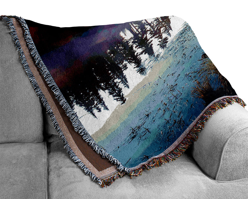 Canadian Lake Mist Woven Blanket