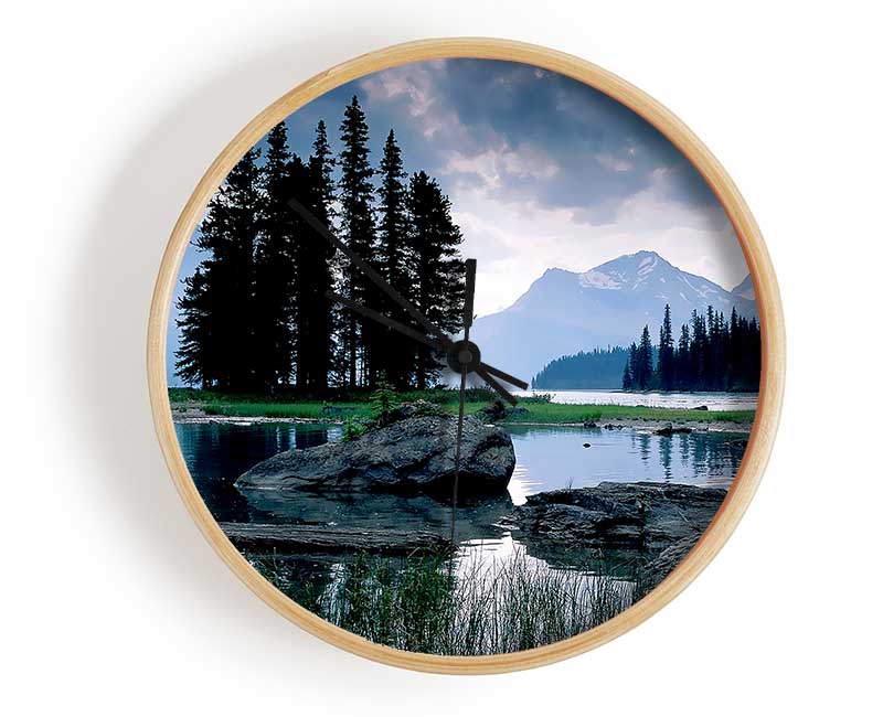 New Zealand Lake View Clock - Wallart-Direct UK