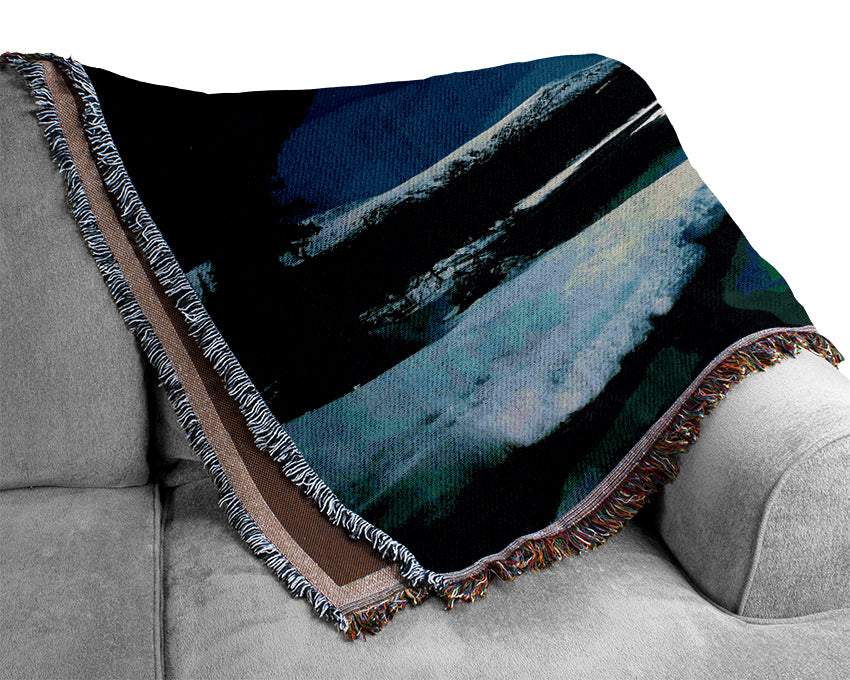 Northern Lights Lake View Woven Blanket