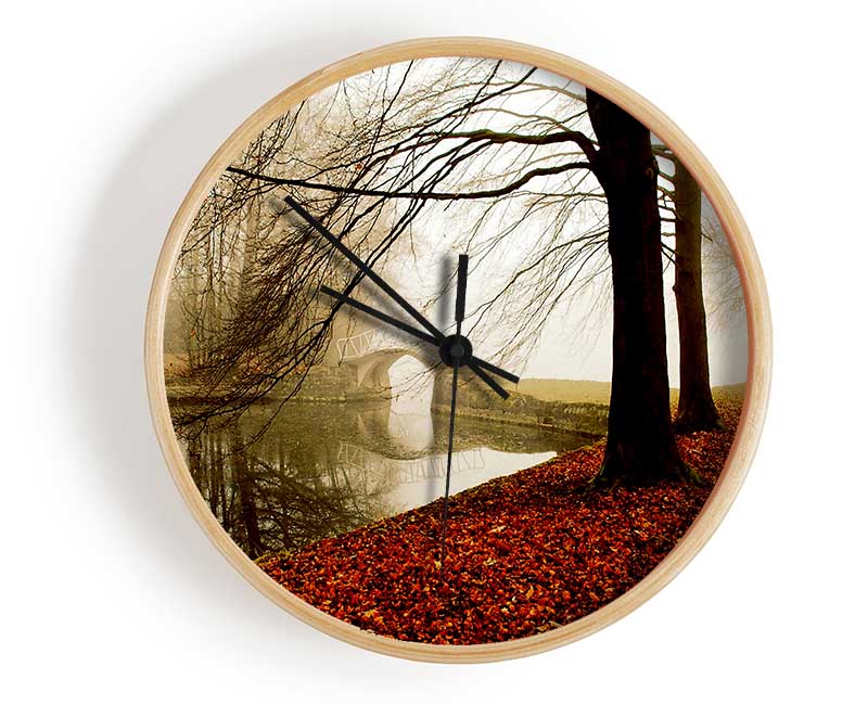 Morning Mist River Walk Clock - Wallart-Direct UK