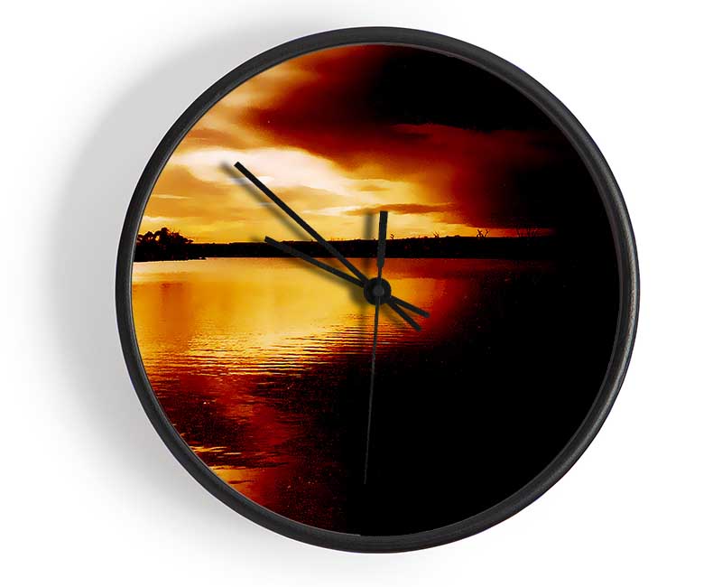 Chocolate River Treeline Clock - Wallart-Direct UK