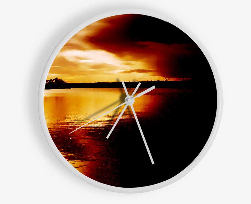 Chocolate River Treeline Clock - Wallart-Direct UK