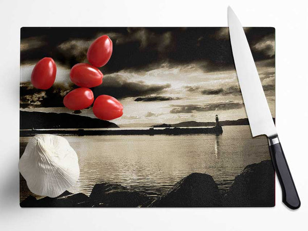 Storms Over The Loch Glass Chopping Board