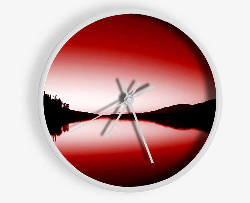 The Red Loch Clock - Wallart-Direct UK