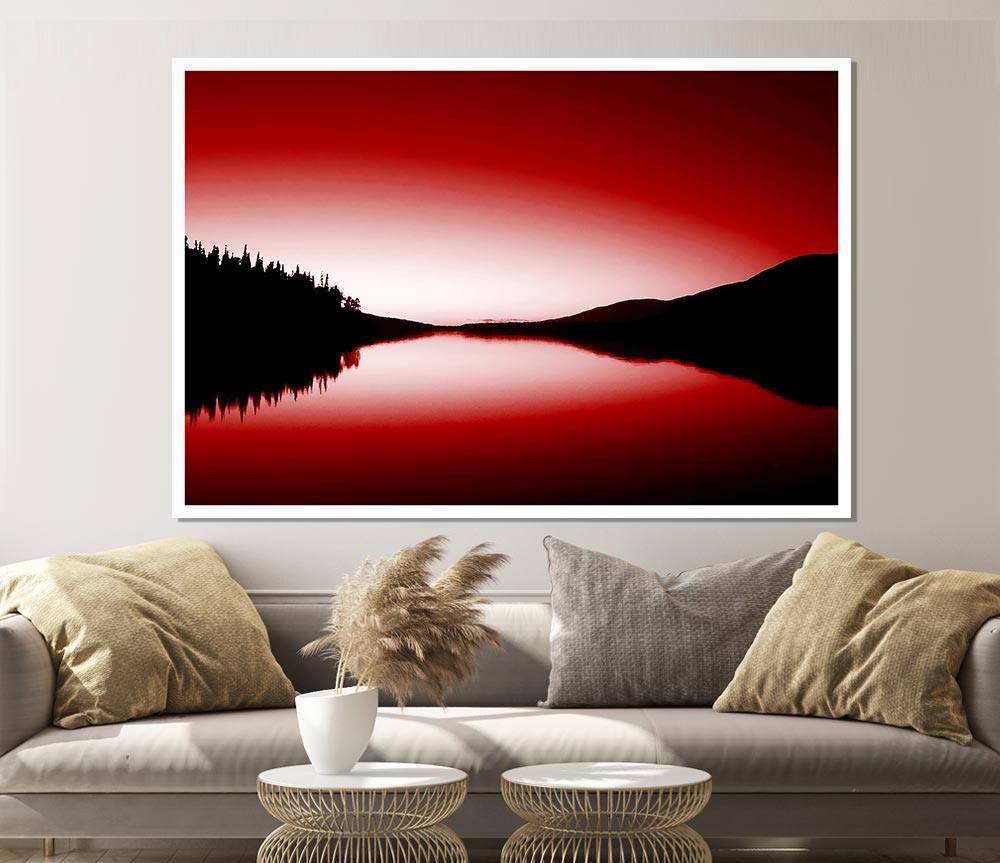 The Red Loch Print Poster Wall Art