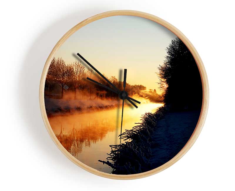 Lake At First Light Clock - Wallart-Direct UK