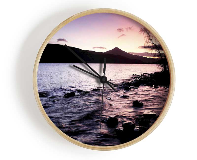 River Bank Sunrise Clock - Wallart-Direct UK