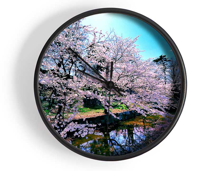 Cherry Blossom Trees Clock - Wallart-Direct UK