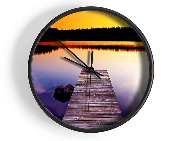 Scottish Boardwalk Calm Clock - Wallart-Direct UK