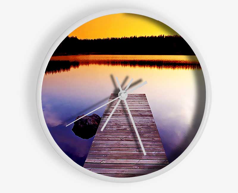 Scottish Boardwalk Calm Clock - Wallart-Direct UK