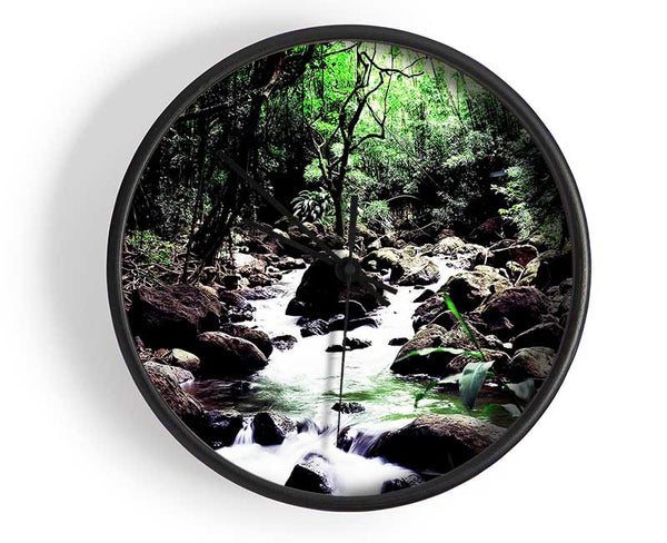 Hidden Woodland Stream Clock - Wallart-Direct UK