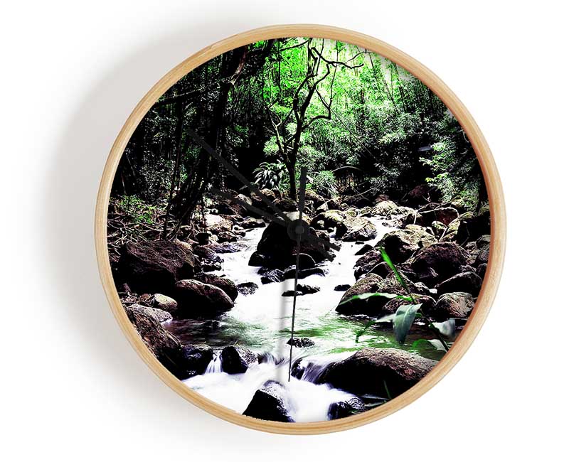 Hidden Woodland Stream Clock - Wallart-Direct UK