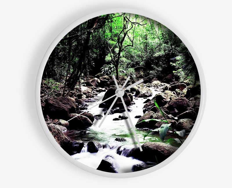 Hidden Woodland Stream Clock - Wallart-Direct UK