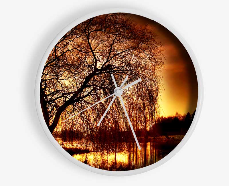 The Golden River Tree Clock - Wallart-Direct UK