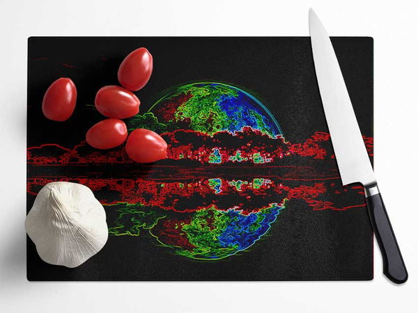 Moon Reflections Glass Chopping Board