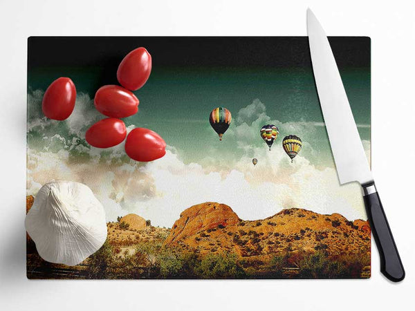 Desert Journey Glass Chopping Board