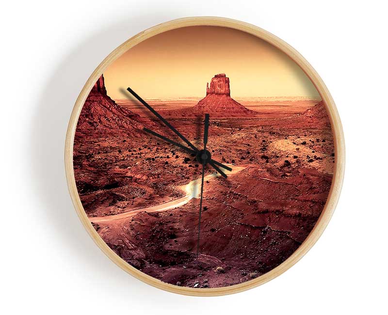 Dark Monument Valley Arizona Clock - Wallart-Direct UK