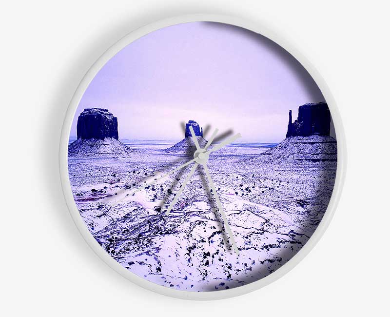 Winter Has Arrived At monument Valley Clock - Wallart-Direct UK