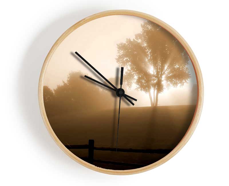 Foggy Morning Clock - Wallart-Direct UK