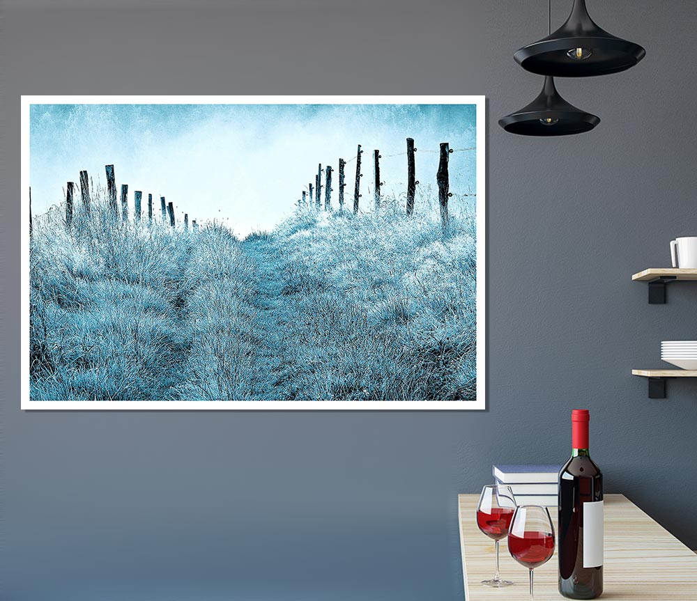 Winter Morning Mist Print Poster Wall Art