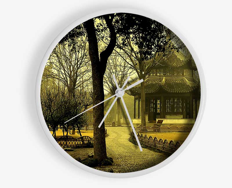 Autumn In Asia Clock - Wallart-Direct UK