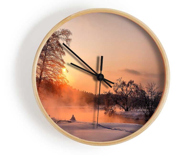 An Evening In December Clock - Wallart-Direct UK