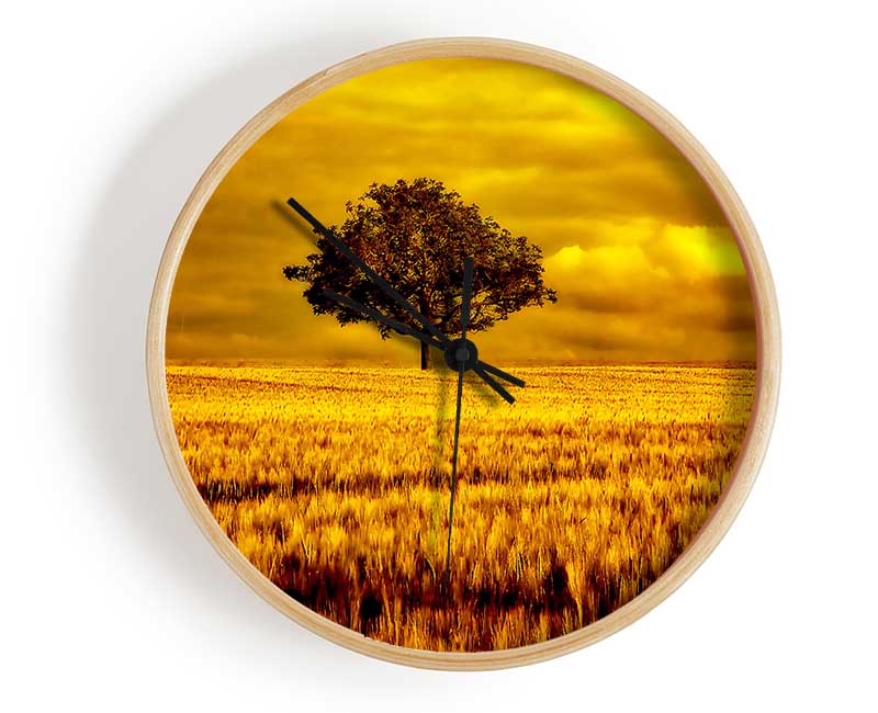 Gold Clock - Wallart-Direct UK