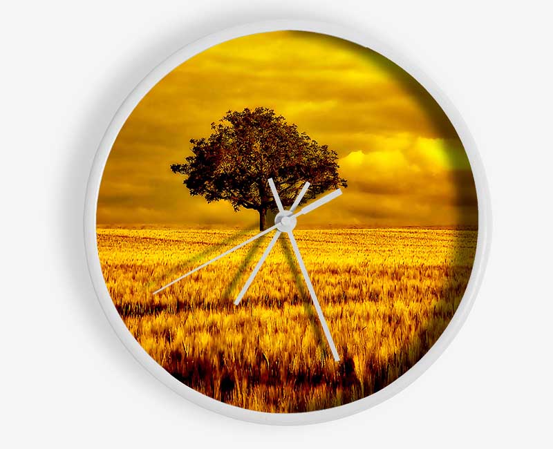 Gold Clock - Wallart-Direct UK