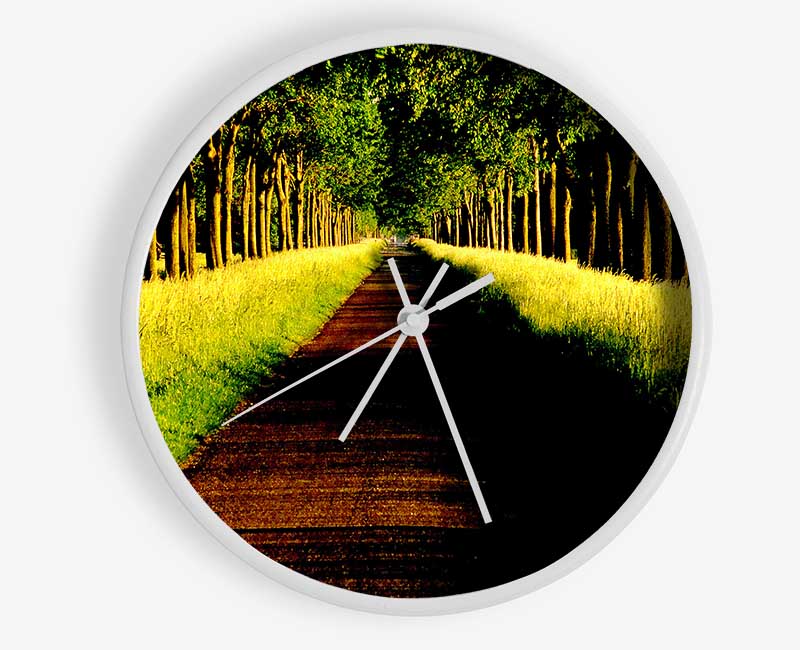 Tree Alley Clock - Wallart-Direct UK