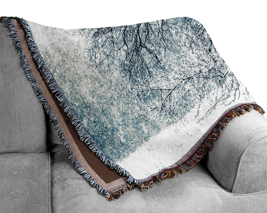 Snow Falling Woven Blanket