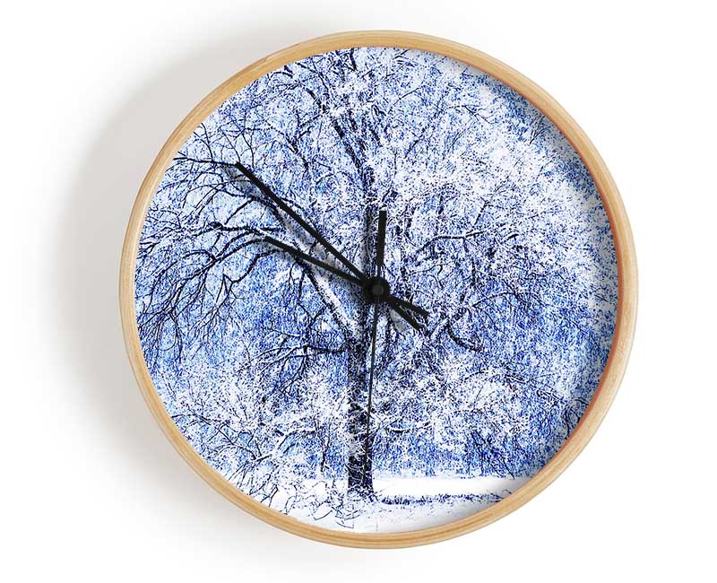 Snow Falling Clock - Wallart-Direct UK