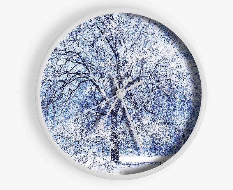 Snow Falling Clock - Wallart-Direct UK