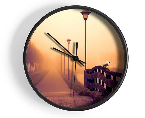 Foggy Fall Day Clock - Wallart-Direct UK