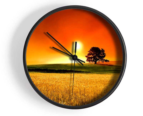 Summer Sunset Clock - Wallart-Direct UK