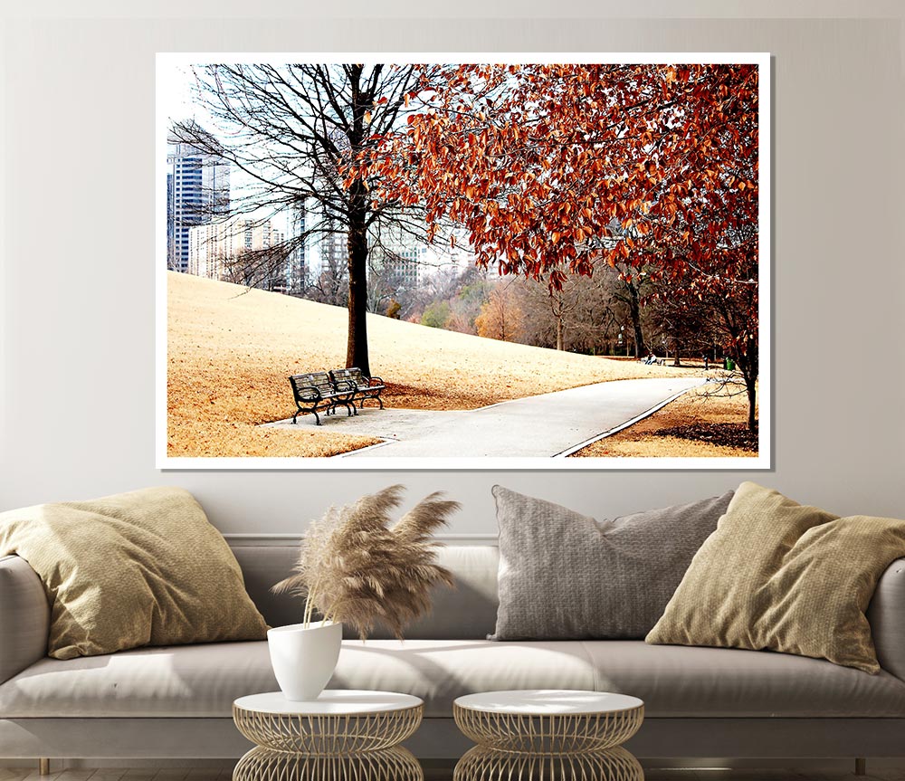 Autumn In The Park Print Poster Wall Art