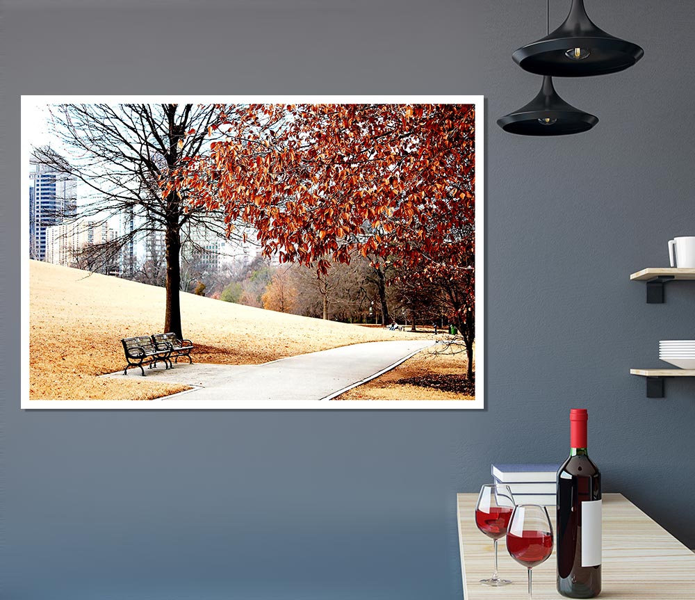 Autumn In The Park Print Poster Wall Art