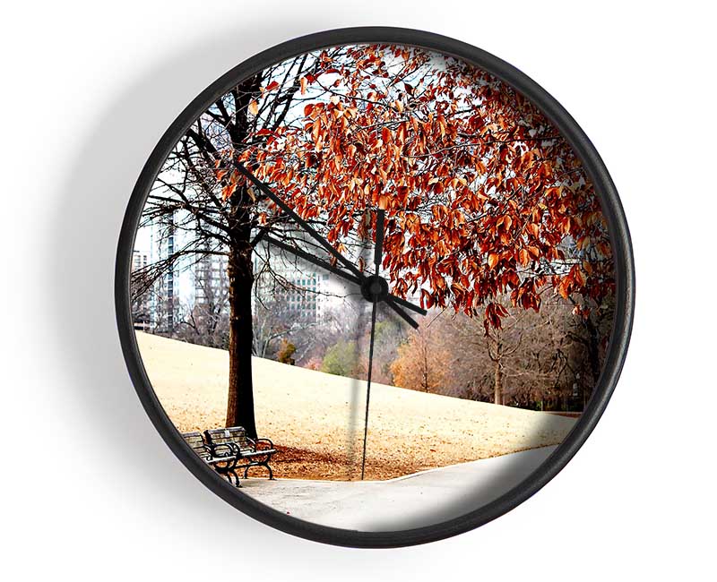 Autumn In The Park Clock - Wallart-Direct UK