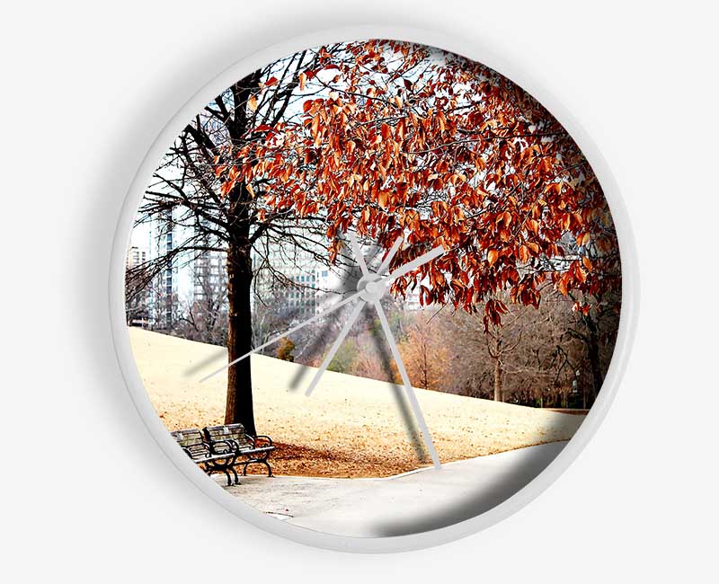 Autumn In The Park Clock - Wallart-Direct UK