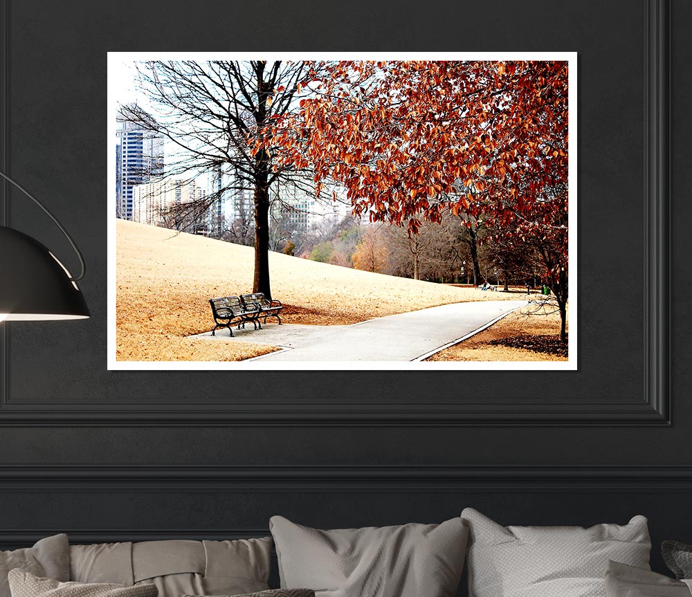 Autumn In The Park Print Poster Wall Art