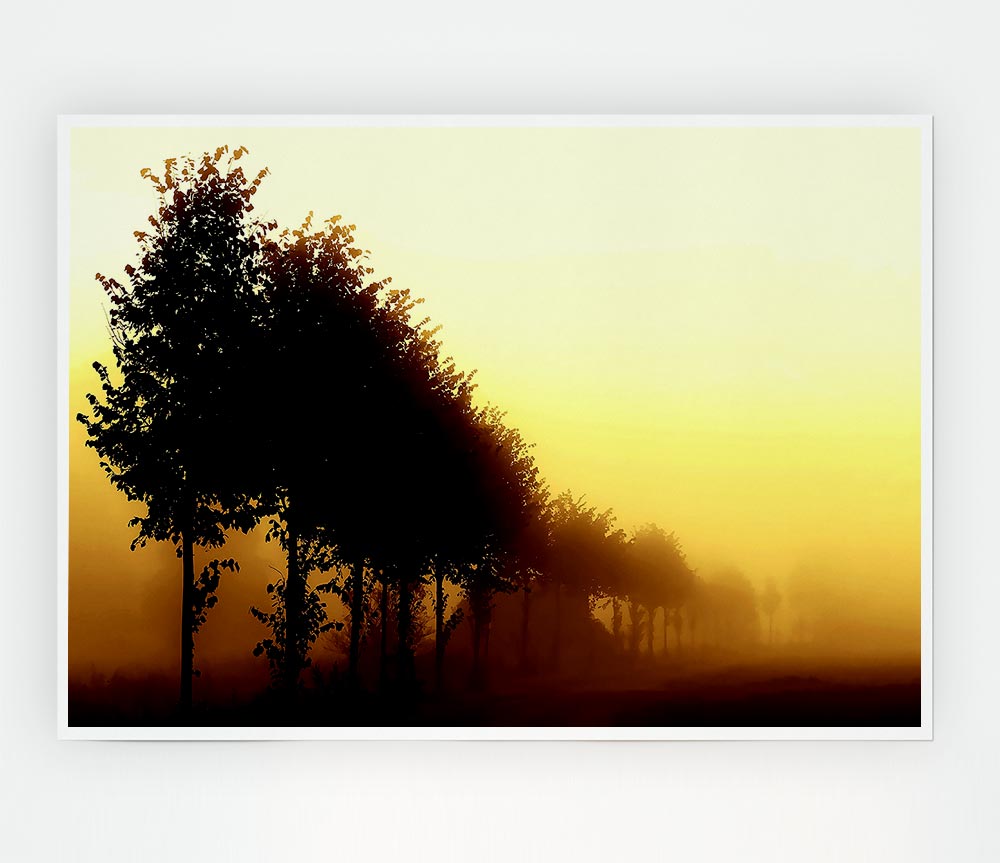 Beautiful Foggy Day Print Poster Wall Art