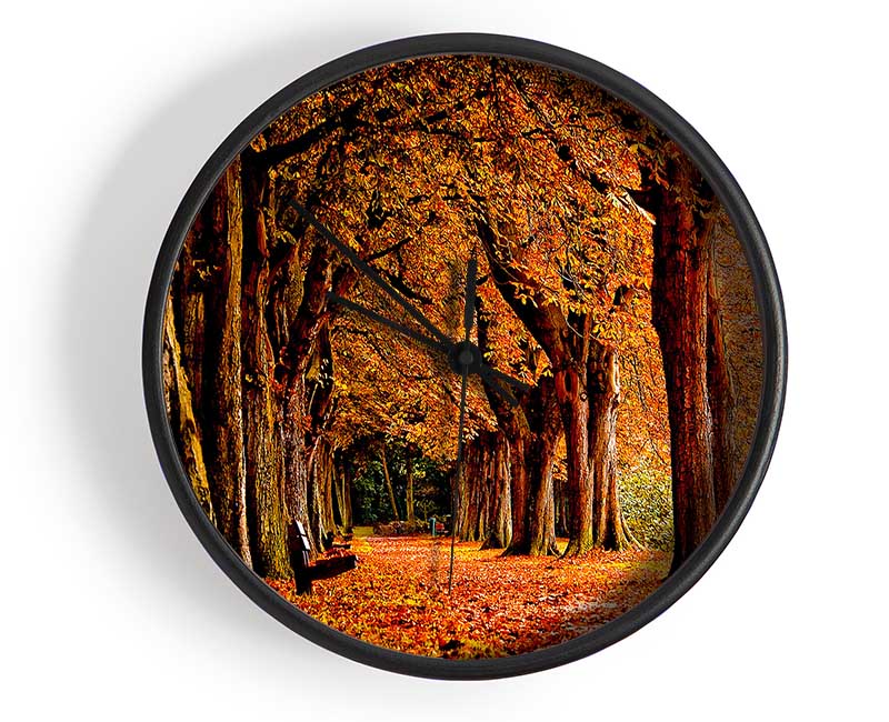 Park Autumn Clock - Wallart-Direct UK