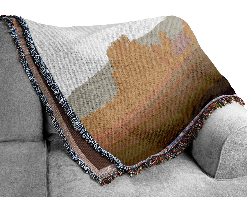 Mist In The English Countryside Woven Blanket