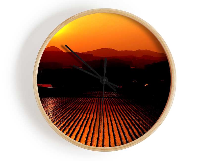 Rice Field Clock - Wallart-Direct UK