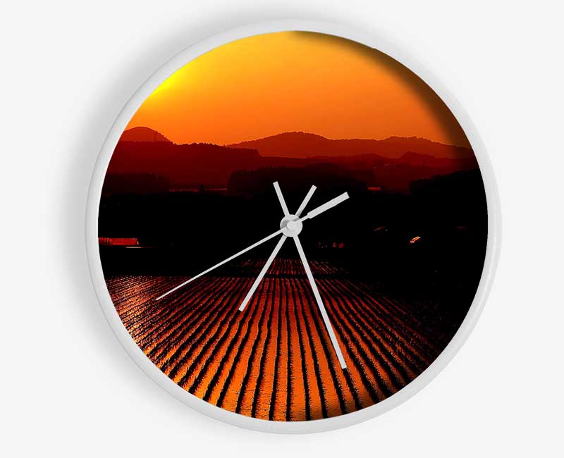 Rice Field Clock - Wallart-Direct UK