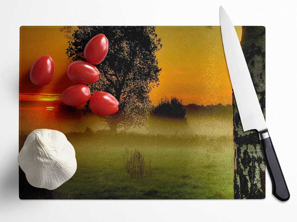 Morning Moment Glass Chopping Board