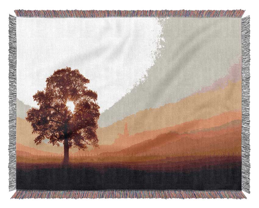 Airfield Sunrise Woven Blanket