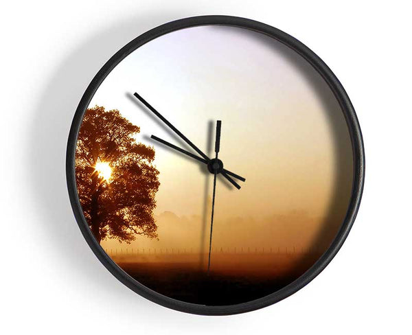 Airfield Sunrise Clock - Wallart-Direct UK