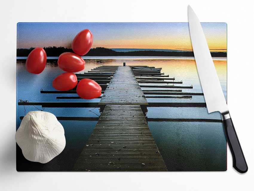 Boat Dock Glass Chopping Board