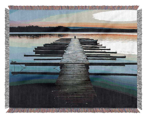 Boat Dock Woven Blanket