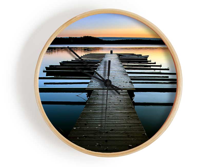 Boat Dock Clock - Wallart-Direct UK